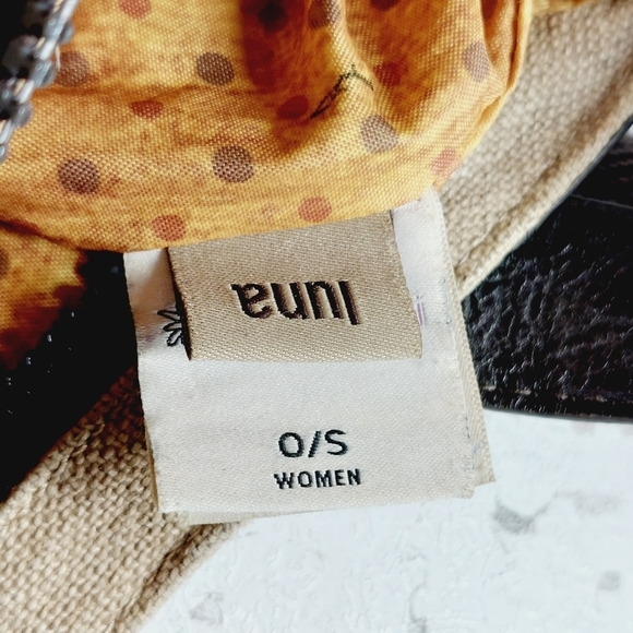 Sherpani Luna Brown Tan Leather Canvas Zip Pockets Crossbody Bag 0820 - Picture 12 of 15